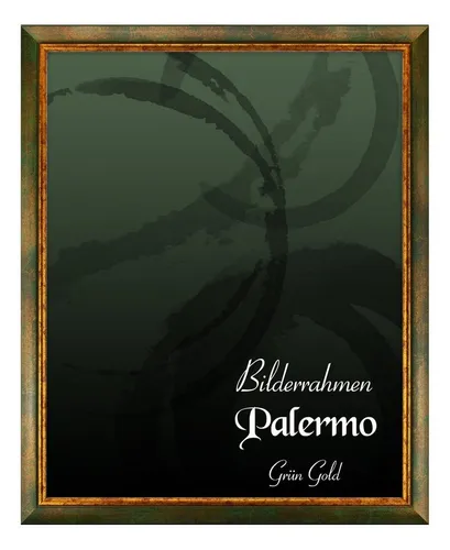 Palermo Bilderrahmen 25x30 cm in Grün Gold aus Holz in grün von OTTO