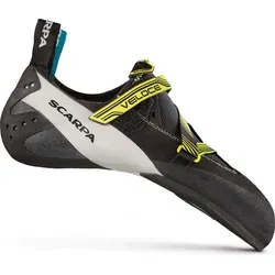 Scarpa Veloce Kletterschuhe Herren - Black-Yellow, Größe 45 1/2 - Schuhe für Indoorbouldern mit symmetrischer Form und leichter Vorspannung für besten Komfort; 1 Velcro-Klettverschluss für präzise Passform.