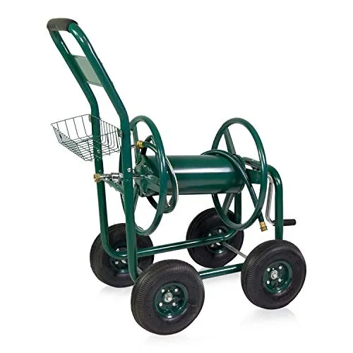 Merschbrock Trade GmbH Schlauchwagen, Metall - Robuster Schlauchwagen aus Metall, ideal für den Garten und die einfache Handhabung von Gartenschläuchen.