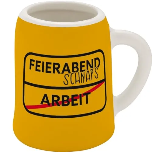 GRUSS & CO Schnapskrug mit Motiv Feier | New Bone China, 5 cl, Mini-Krug mit Spruch | Lustiges Geschenk, Party, Männergeschenk | 73849