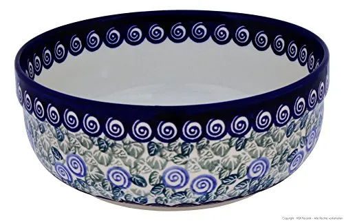 Original Bunzlauer Keramik Schüssel/Schale, Ø18,2 cm, H=7,0 cm, V=1,0 Liter, Dekor 1073a