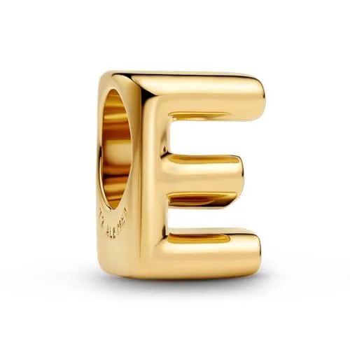 PANDORA Buchstabe E Mini-Charm aus Sterling Silber in gold von Pandora