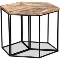 vidaXL Couchtisch Massivholz Mango 56x48x40 cm - Couchtisch aus massivem Mangoholz, handgefertigt und wandelbar in 3 kleinere Tische – ideal als Beistelltisch oder Hocker für flexibles Wohnen.
