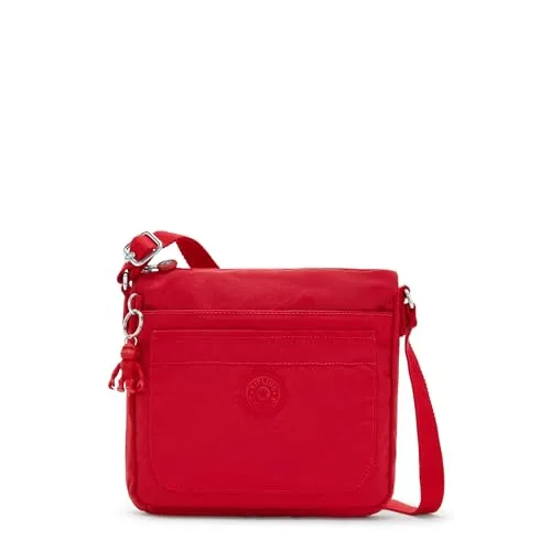 Kipling Basic Sebastian Crossbody Bag – Umhängetasche in Red Rouge - Damentaschen für Freizeit mit verstellbarem Schultergurt und stylischem Design in Rot, ideal für den Alltag.