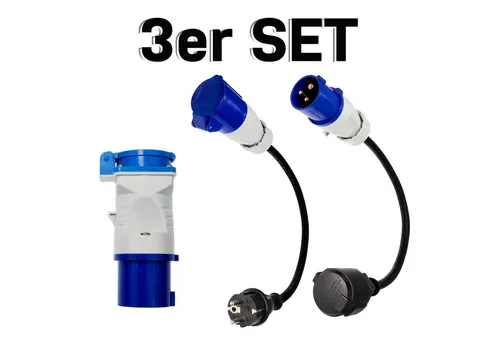 feletec 3x CEE Adapter 230V 16A für Camping & Wohnmobil von feletec