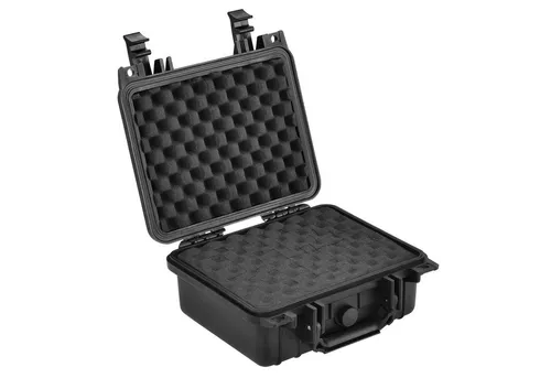 pro.tec Schutzkoffer 27 x 24,6 x 12,4 cm - Universalkoffer für sicheren Transport von Kameras und wertvollen Geräten, IP55 wasserdicht und stoßfest, ideal für Reisen und Outdoor-Aktivitäten.