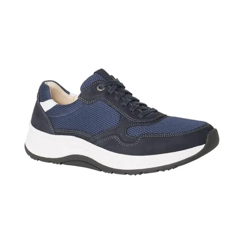 Ganter Herren Halbschuhe AKTIV in Blau, Größe 42.5 - Sportive Sneakers mit patentierter 4-Punkt-Durchrollsohle für leichtes Gehen und Rückenentlastung. Ideal für aktives Leben und schickes Design.