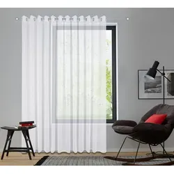 my home Gardine Dolly, transparente Ösengardine in weiß von My Home