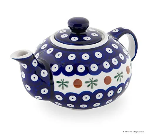 Original Bunzlauer Keramik Teekanne 0,42 Liter im Dekor 41