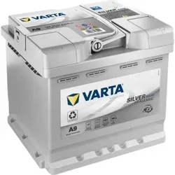 Varta A9 Silver Dynamic AGM xEV 550 901 054 Autobatterie 50Ah - AGM Autobatterie mit 50Ah, ideal für Start-Stop-Betrieb, sofort einsatzbereit und wartungsfrei – perfekte Leistung für moderne Fahrzeuge.