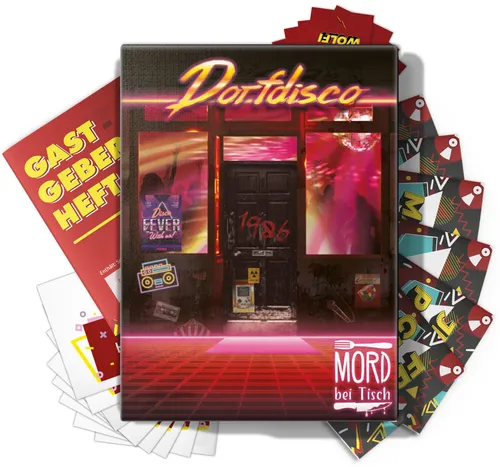 Mord bei Tisch Krimidinner - Dorfdisco Fall für 4-6 Personen, packendes Krimi-Spiel ab 16 Jahren für unvergessliche Dinnerpartys