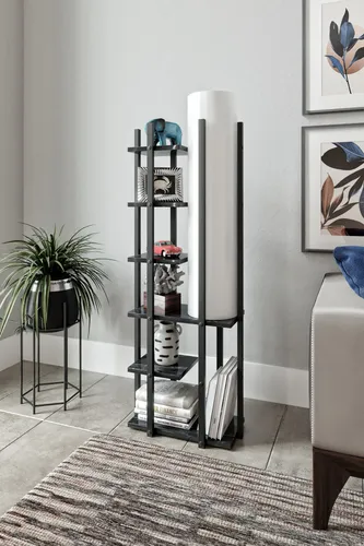 Opviq Moda Dor Stehlampe Schwarz 135 cm - Elegante Stehlampe aus Spanplatten mit verstellbarer Höhe. Ideal für jedes Zuhause oder Büro, um das perfekte Lichtambiente zu schaffen.