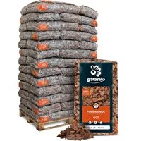 GALAMIO Pinienrinde Grob, Palette mit 39 Stück - Rindenmulch für Garten und Landschaftsbau, ideal zur Unkrautbekämpfung und Bodenverbesserung.