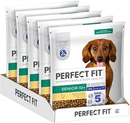 PERFECT FIT Hund Beutel Senior <10kg XS S mit Huhn 5 x 1,4kg - Hundefutter für ältere Hunde, mit gesundem Hühnergeschmack und speziellen Gesundheitsvorteilen für Herz und Gelenke