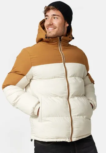 Indicode Herren Danix Winterjacke mit Kapuze - Steppjacke für Männer in Fog, XL - Funktionsjacken - Ideal für Alltag und Outdoor-Aktivitäten, ausgestattet mit durchgehendem Reißverschluss und Stehkragen für optimalen Komfort.