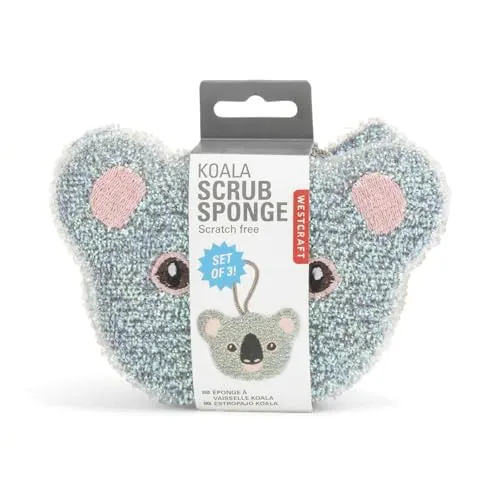 lustige schöner Geschirrschwamm 5 Motive, Küchen Schwamm für Topf Teller Pfannen, Küchenschwamm, Koala, Faultier, Katze, Regenbogen, Kasette (Koala)