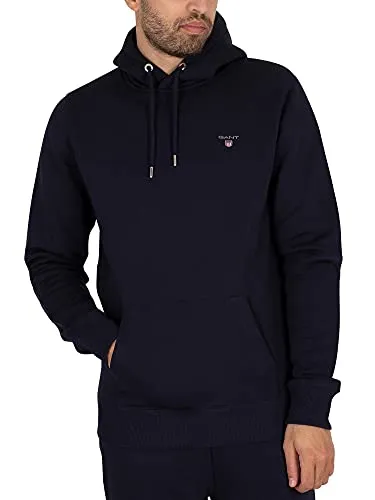GANT Herren Sweat-Hoodie - Kapuzen-Pullover aus Baumwoll-Mix - Herren-Sweatshirts, weiche Loopback-Qualität für hohen Tragekomfort und lässigen Look, ideal für Freizeit und Alltag.