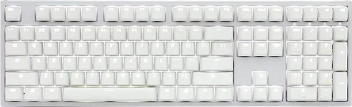 Ducky One 2 White Edition PBT Gaming Tastatur - Tastatur mit hochwertigen Cherry MX-Black-Tastenschaltern, stylischer weißer LED-Beleuchtung und langlebigen PBT-Double-Shot-Tastenkappen für optimales Gaming-Erlebnis.