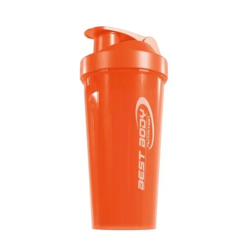 Produktbild Best Body Nutrition Eiweiß Shaker orange – 700 ml Protein Shaker mit Sieb & Mess-Skala – auslaufsicher – spülmaschinengeeignet – BPA-frei – für klumpenfreie Proteinshakes