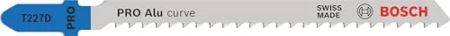 Bosch 2x PRO Aluminium Curve T227D Stichsägeblatt (für Aluminium, Nichteisenmetalle, Länge 100 mm, Professional Zubehör Stichsäge)
