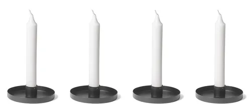 Novaliv Standkerzenhalter 4x Schwarz Stabkerzenhalter