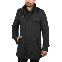 Indicode Brandan Herren Winter Mantel - Herren-Mäntel, lässiger und klassischer Wollmantel mit Stehkragen, ideal für kühle Übergangszeiten und nachhaltig produziert.