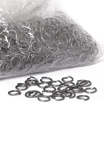 Ulfberth 1kg Paket lose Kettenringe, unvernietet, ID8mm, Federstahl