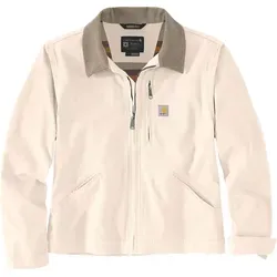 Carhartt Herren Rugged Flex Loose Fit Canvas Detroit Jacke, L - Funktionsjacke mit Cordbesatz-Kragen, verstellbarem Saum und zwei Innentaschen für optimalen Komfort und Funktionalität.