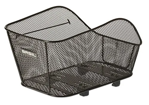 Basil Unisex – Erwachsene Icon M Fahrradkorb, Black, 40 cm x 33 cm x 25 cm