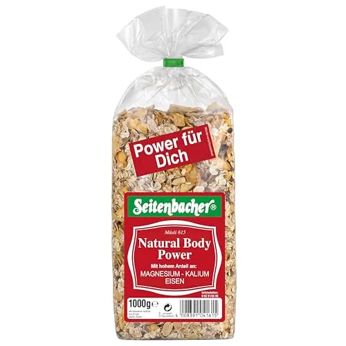 Seitenbacher Müsli Natural-Body-Power I Vollkorn I ohne zugesetzten Zucker I ohne zugesetztes Fett I (1 x 1000 g)