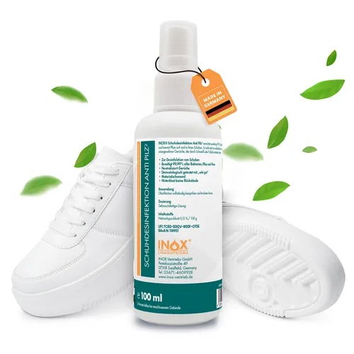 INOX® Schuhdesinfektion 100ml | Fuß Schuh Desinfektionsspray | Geruch Fußpilz
