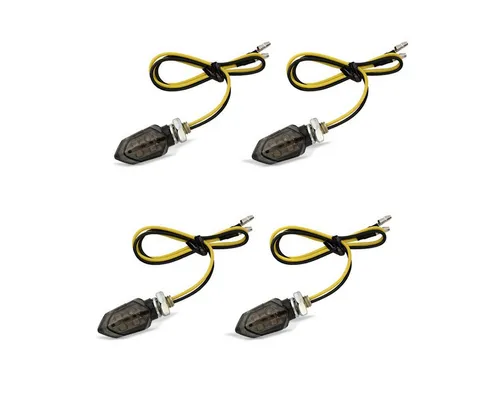 Lumitecs KP8 LED Blinker 4x für Motorrad - E-Zugelassene LED Blinker für vorne und hinten, kompakte Maße und fest integrierte LEDs für optimale Sichtbarkeit im Straßenverkehr.