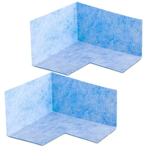 LEVEL PLUS Eckabdichtung 2 Stk. Dichtecke Innen Abdichtung Fliesen 3D Innenecke 90° Trilaminat Elastomer 100% Dichtband Bad B04 blau