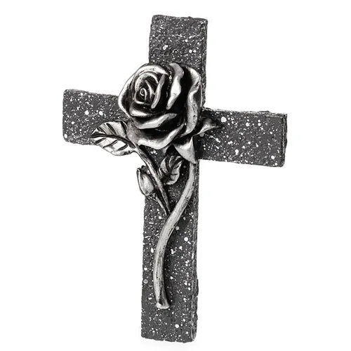 Grabschmuck Kreuz frostsicher Grabverzierung Grabdeko Hunde Katzen Grabstein