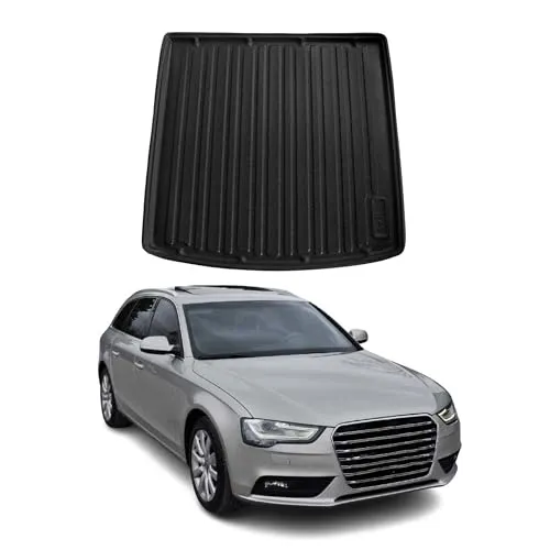 OMAC Kofferraumwanne für Audi A4 Avant B8 - Fahrzeugspezifische Kofferraumwanne aus Gummi für Audi A4 Avant (2007-2015). Wasserdicht, rutschfest und leicht zu reinigen – ideal für alle Wetterbedingungen und perfekten Schutz Ihres Kofferraums.