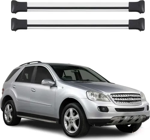 OMAC Dachträger Gepäckträger für Mercedes ML W164 (2005-2011) - Dachgepäckträger aus leichtem Aluminium, wasserbeständig und abnehmbar. Ideal für Fahrräder, Skis und mehr, mit einfachem Montage-Design und Diebstahlschutz für sicheres Reisen.