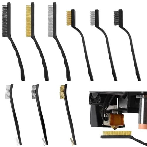 Stück Drahtbürste Messingbürste Bürste Reinigung Edelstahl Reiniger Messingbürste Set Drahtbürste Klein Stahlbürste,für SchweißSchlacke und Rost Gemeinsam zu Reinigen Radnaben Reinigen 9