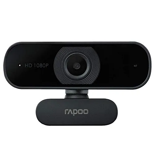 Rapoo XW180 Full HD-Webcam - 1080p Plug & Play, flexibel drehbar und mit Autofokus für gestochen scharfe Videoanrufe