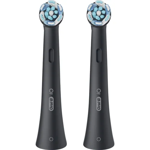 Oral-B iO Ultimate Clean Serie Schwarz - 2 runde Bürsten - Ersatzzahnbürsten für die Oral-B iO, entfernen bis zu 100% mehr Plaque und signalisieren durch Farbwechsel, wann ein Austausch nötig ist.