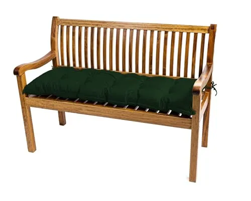 TexDeko® Gartenbankauflage Dunkelgrün 160 x 40 x 8 cm