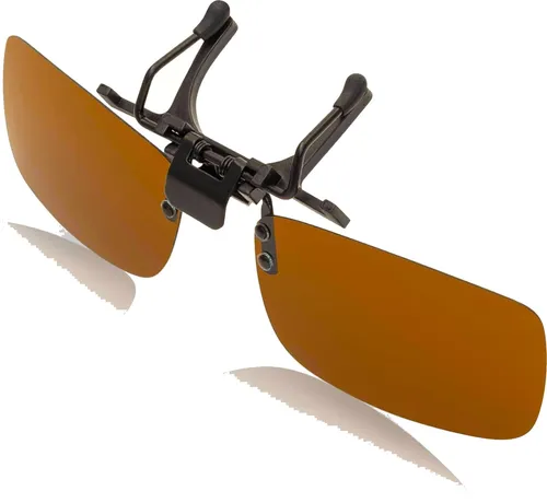 Clip On Sonnenbrille Aufsatz für Damen Herren 30598 Braun