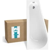 Calmwaters Badewanne Essential Small, Weiß, 160 x 70 cm - Raumsparbadewanne aus hochwertigem Acryl, ideal für kleine Badezimmer mit 120 cm Liegefläche und 152 l Fassungsvermögen.