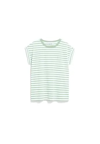 ARMEDANGELS Damen T-Shirt IDAARA Stripes Loose Fit - Nachhaltiges T-Shirt aus 100% Bio-Baumwolle, locker geschnitten für hohen Tragekomfort. Ideal für einen lässigen Look und umweltbewusste Mode.