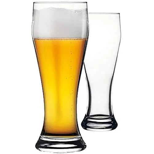 Pasabahce 42756 Weizenbiergläser 0,5l | Hochwertige Biergläser für Weissbier, Hefeweizen & Pils | Kristallklar, stabil & spülmaschinenfest | ideal für Gastronomie und Haushalt nutzbar | 6er Set