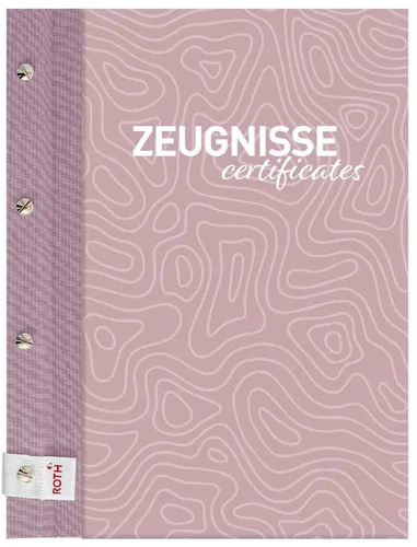 ROTH Zeugnismappe Pattern mit Buchschrauben 'Dusty Rose'