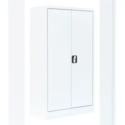 Stahl-Aktenschrank 120x80x38,3cm - abschließbar und vielseitig einsetzbar - Büroschrank aus langlebigem Stahl, ideal zur sicheren Aufbewahrung von Akten und Werkzeug. Abschließbar mit 2-Wege-Zylinderschloss, höhenverstellbare Einlegeböden für flexible Nutzung.