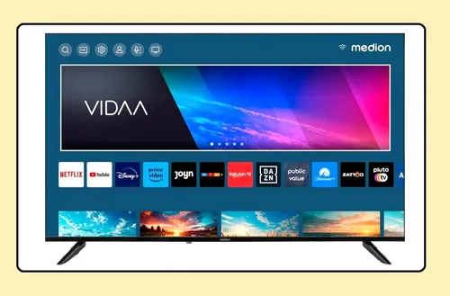 Medion MD31641 LED-Fernseher - 49.5 Zoll 4K Ultra HD Smart-TV, ideal für Heimnetzwerk-Streaming und Internet-Browsing