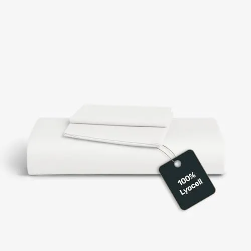 twenty:three® Bettwäsche Lyocell Pure White - Bettwäsche-Set aus 100% TENCEL™ Lyocell, atmungsaktiv und ultraweich für ein angenehmes Schlafklima. Ideal für nachhaltigen Luxus und sanft zur Haut.