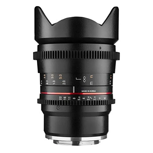 Samyang MF 16mm T2,6 Video DSLR Sony E - Videoobjektiv mit 16 mm Brennweite und manueller Fokussierung, ideal für kreative Filmprojekte und hervorragende Bildqualität.