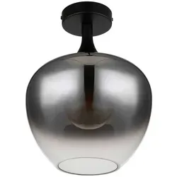 Moderne Deckenlampe Rauchglas - Elegante Wohnzimmerleuchte - Lampen - Stilvolle Deckenleuchte mit rauchfarbenem Glasschirm und E27 Fassung, ideal zur individuellen Lichtgestaltung in Wohnräumen.